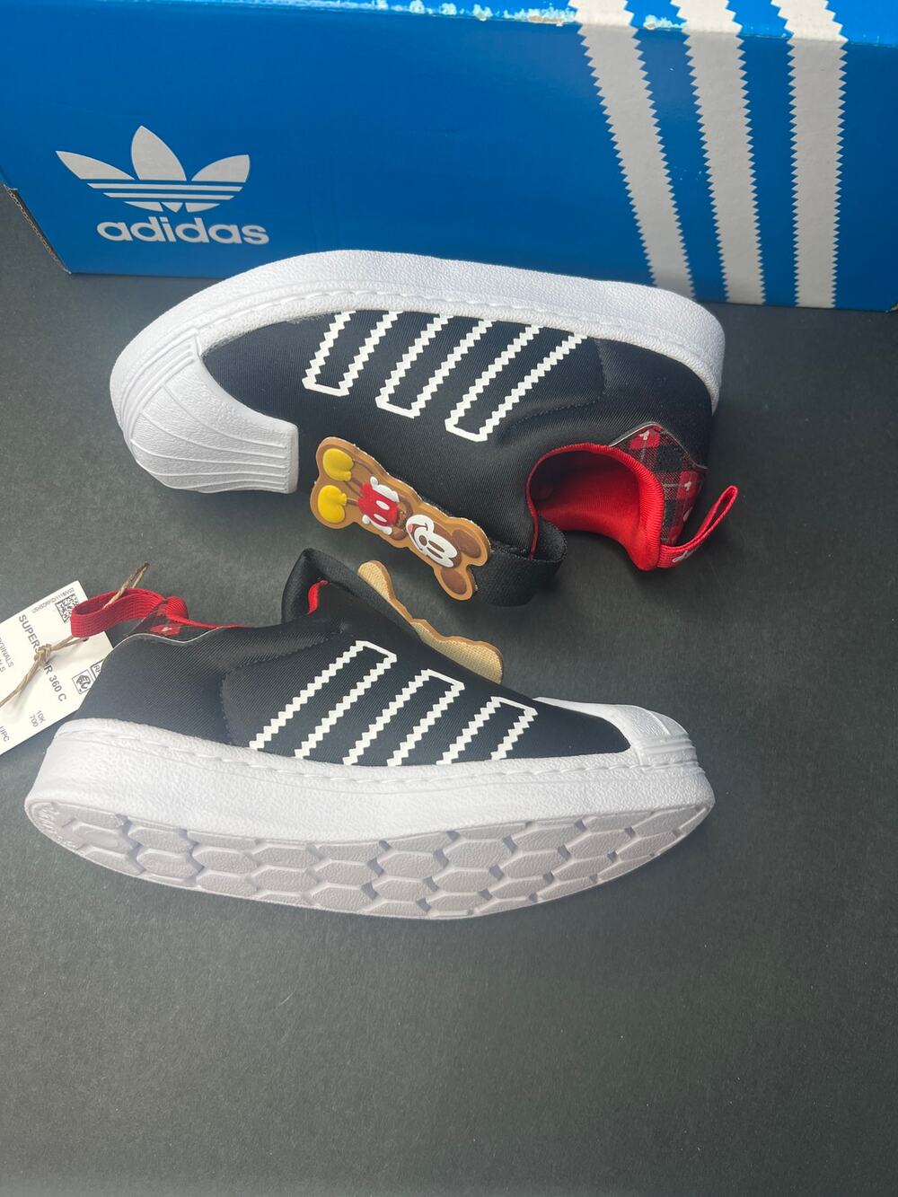 Adidas Superstar 360 Disney Mickey Mouse Slip On Shoes Toddler Size 11.5 New